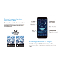 Batteria LiFePo4 12v Bluetooth - 5 anni di garanzia