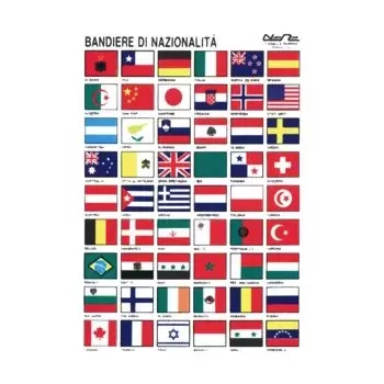 ADESIVO TABELLA BANDIERE NAZIONALI.