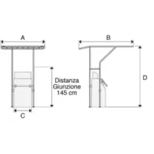T-TOP ALLUMINIO MM.1200X1700