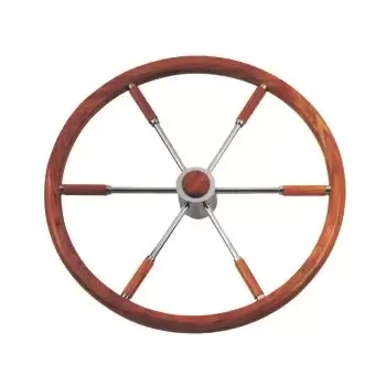 VOLANTE INOX E LEGNO DIAM. 60