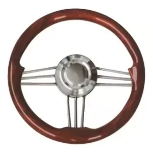VOLANTE IN ACC.INOX E MOGANO CM.35