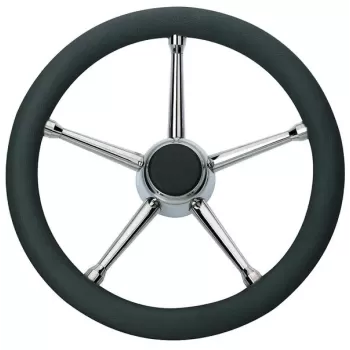 VOLANTE INOX IMP.POL.NERO DIAM.35