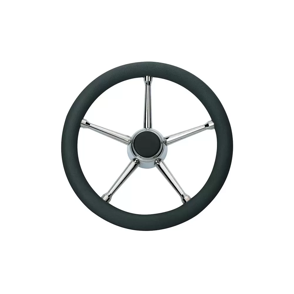 VOLANTE INOX IMP.POL.NERO DIAM.35