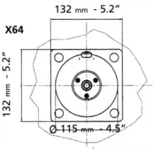 X64 FLANGIA QUADRA SEMINCASSO