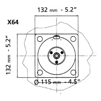 X64 FLANGIA QUADRA SEMINCASSO