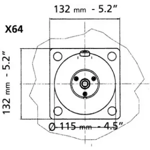 X64 FLANGIA QUADRA SEMINCASSO