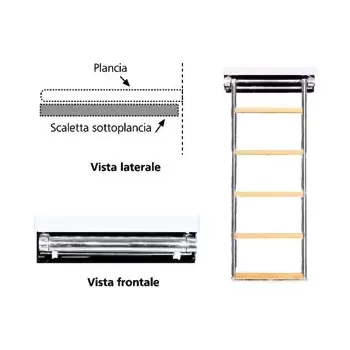 SCALETTA SOTTOPLANCIA INOX 4 GRAD.