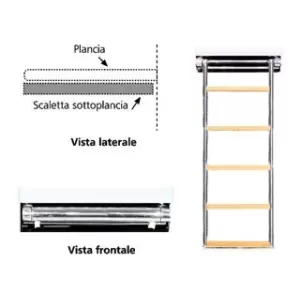 SCALETTA SOTTOPLANCIA INOX 4 GRAD.