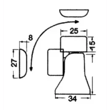 FERMAPORTA MAGNETICO IN OTTONE
