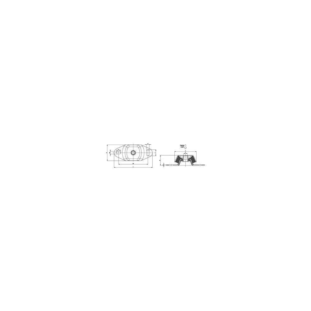 SUPPORTO ANTIVIBRANTE RETTANGOLARE SH 45