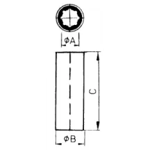 BOCCOLA LINEA ASSE OTT.30X40X120