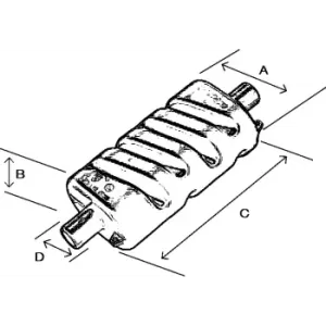SILENZIATORE DI SCARICO MM.90