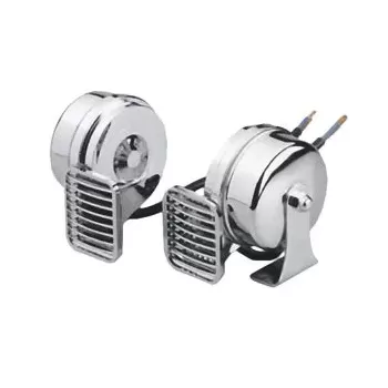 COPPIA TROMBE CROMATE MT2 24/V