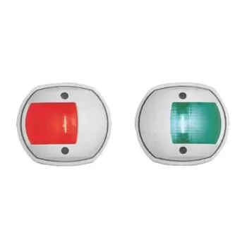 COPPIA FANALI PLASTICA BIANCO LED