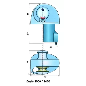 SALPA ANCORA QUICK EAGLE 1400W 24V C/CAM