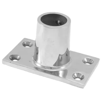 BASE RETTANGOLARE IN ACC.INOX 90 MM.22
