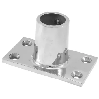 BASE QUADRA IN ACC.INOX 90 MM.25
