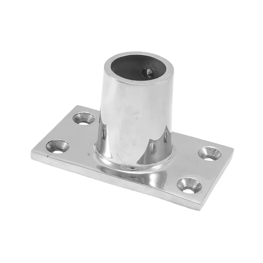 BASE QUADRA IN ACC.INOX 90 MM.25