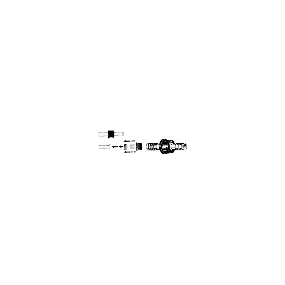 RACCORDO CILINDRICO NYLON MM 25