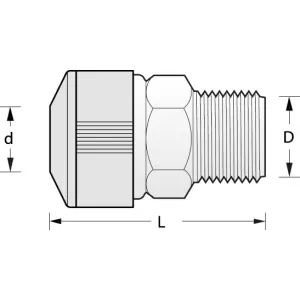 RACCORDO DRITTO MASCHIO OTT.1/2"X15