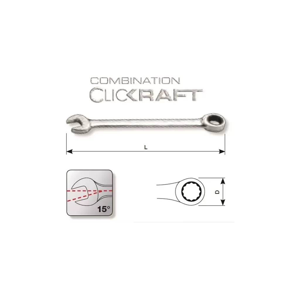 CLICKRAFT CHIAVE COMBINATA 10MM