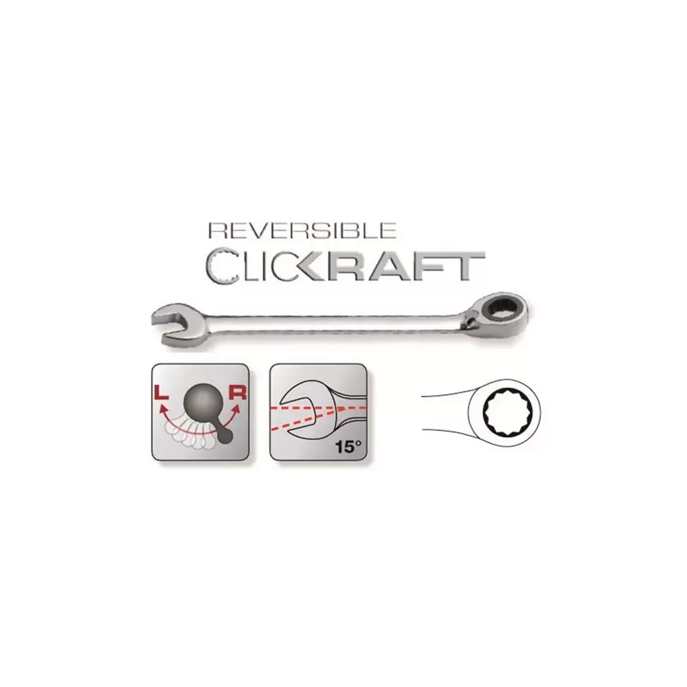 CLICKRAFT CHIAVE REVERSIBILE 19MM