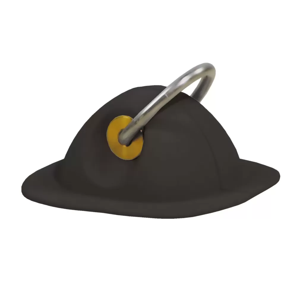 ANELLO A "D" IN GOMMA NERA