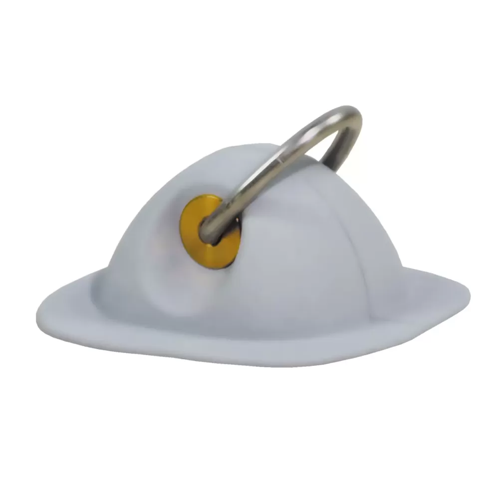 ANELLO A "D" IN GOMMA GRIGIA