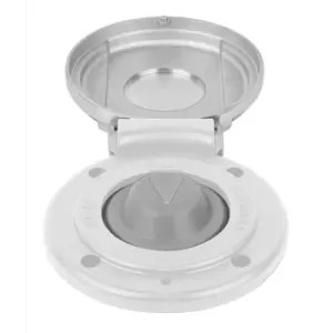 PULSANTE A PIEDE UP INOX/BIANCO