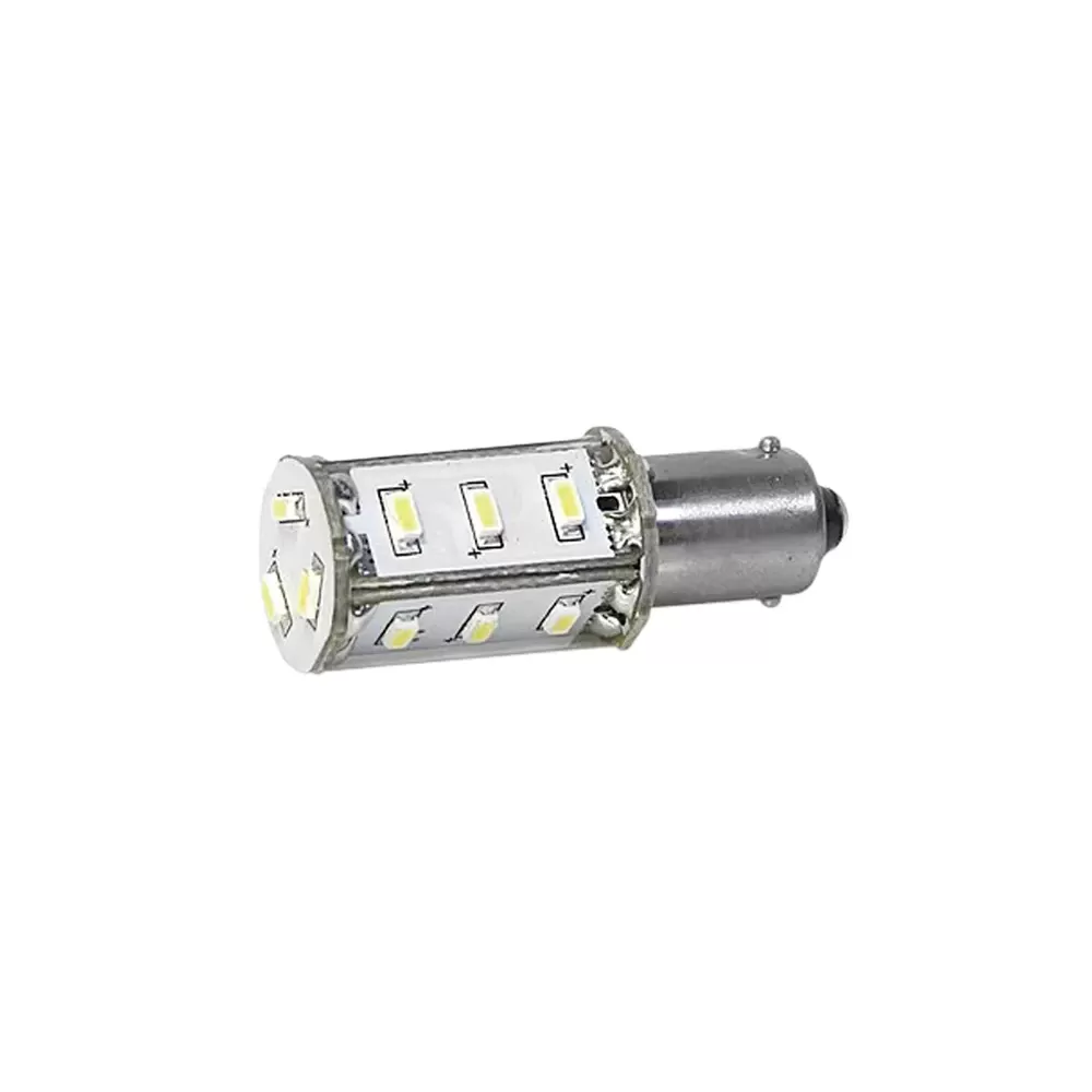 LAMPADA 12+3 LED BA9S LUCE CALDA