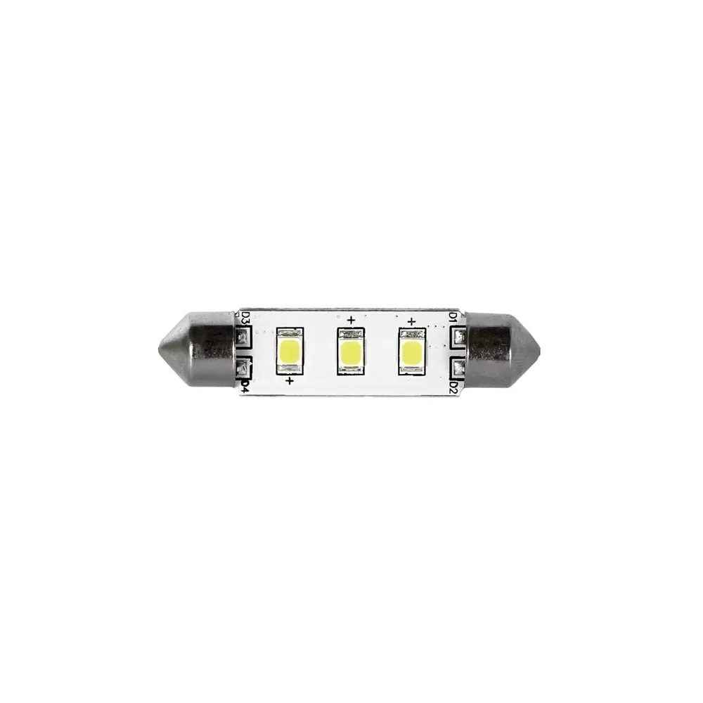 LAMPADA 3 LED SV8.5 MM.42 LUCE CALDA