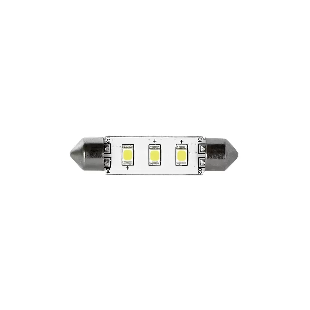 LAMPADA 3 LED SV8.5 MM.42 LUCE BLU