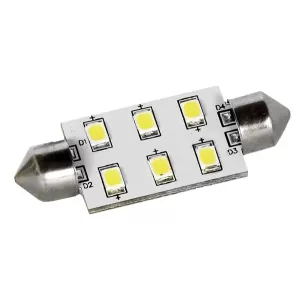 LAMPADA 6 LED SV8.5 MM.42 LUCE CALDA