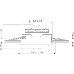LUCE LED REGINA 4W IP40 CALDO INOX L.