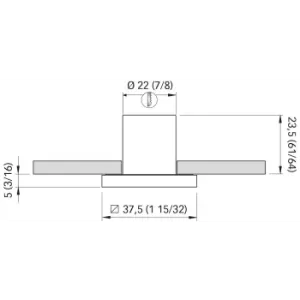 LUCE LED GWENDA 1L INOX LUCIDO B.NAT.