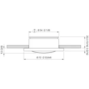 LUCE LED VENUS 72 INOX LUCIDO B.NATURALE