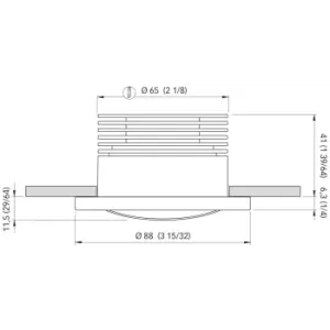 LUCE LED VENUS 88 INOX LUCIDO B.NATURALE