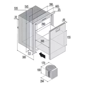 FRIGO CASSETTO DOOR INSIDE DW42 RFX