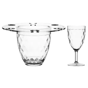 PORTA CHAMPAGNE CON VASSOIO E COPPE