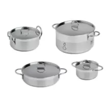 SET PENTOLE ACCIAIO INOX 7 PZ.