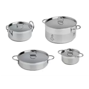SET PENTOLE ACCIAIO INOX 7 PZ.