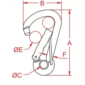 MOSCHETTONE AISI 316 OCCHIOLO E LEVA