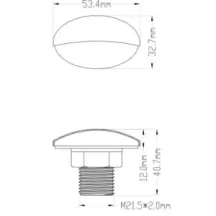 LUCE CORTESIA OVALE C/MEZZALUNA LED W