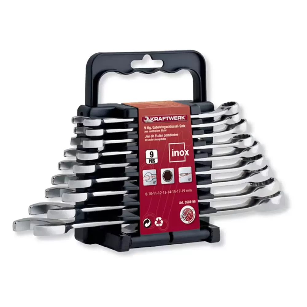 SET CHIAVI COMBINATE INOX
