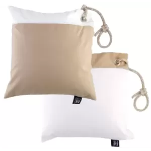 SET CUSCINI BEIGE/BIANCO CM.40X40