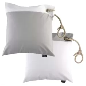 SET CUSCINI GRIGIO CHIARO/BIANCO CM40X40