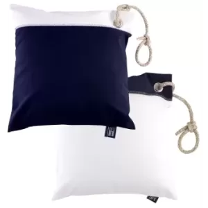 SET CUSCINI BLU NAVY/BIANCO CM.40X40
