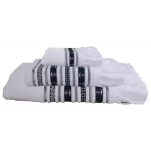 SET ASCIUGAMANI SANTORINI BIANCO C/ANCOR