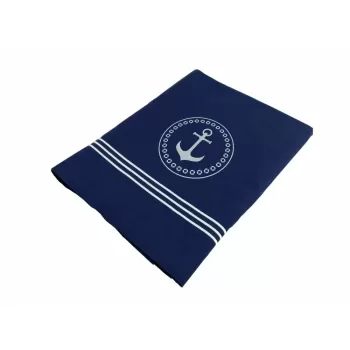 LENZUOLO DOPPIO + FEDERA BLU NAVY