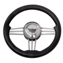 VOLANTE INOX IMPUGNAT. NERO CM.35
